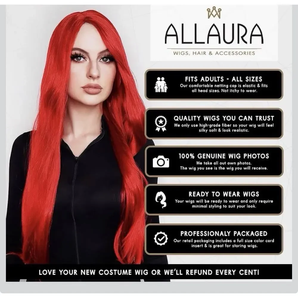 ALLAURA Compatible with Dark Phoenix Wig for X-men Cosplay